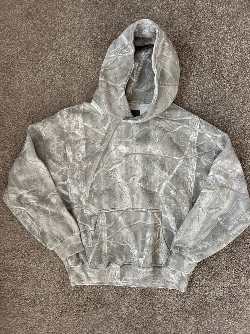Abercrombie & Fitch Gray Camouflage Hooded Sweatshirt